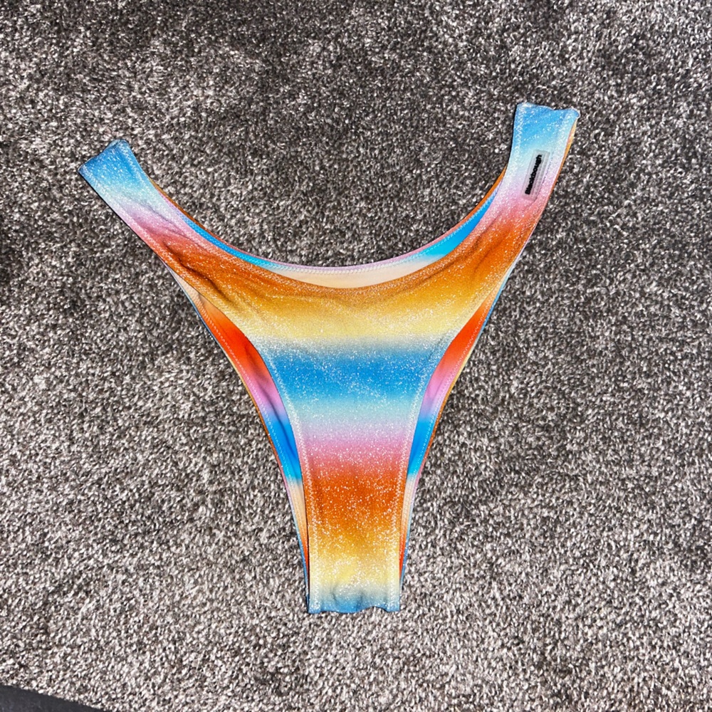 Blackbough Sunset Shimmer High Rise Cheeky Bikini Bottoms Medium